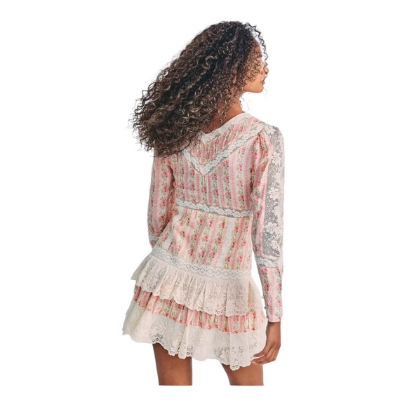 Loveshackfancy Pirelle Mini Dress in Frosted Petal Pink - Picture 2 of 9